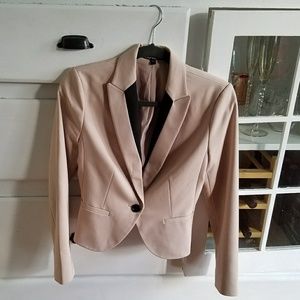 Express Fitted Blush Blazer Suit Jacket